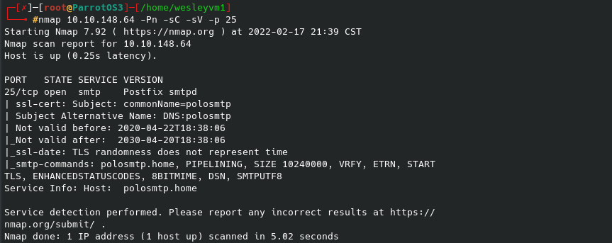 TryHackMe - Simple SMTP Exploit | WK